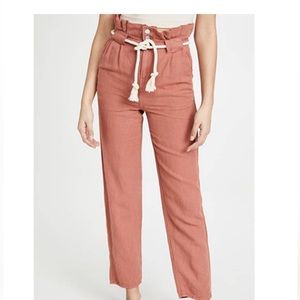 Veronica Beard high waisted pants w pleated waist detail and rope belt in size 6